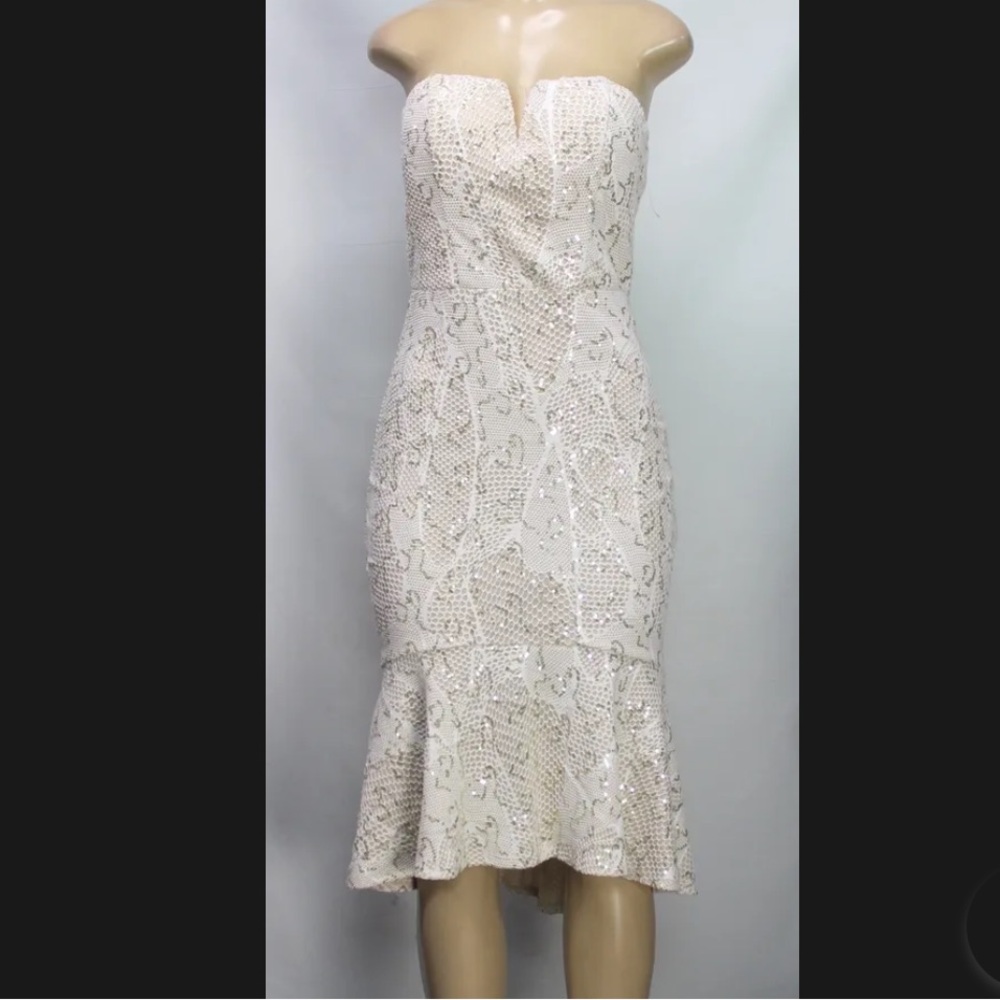 Bailey blue creme mermaid fit dress